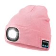 thumbnail image 1 of Gorro inteligente para montañismo, gorro con Bluetooth, pantalla led luminosa, rosa Feliz Sencillez, 1 of 5