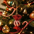 thumbnail image 4 of Tepsmf Christmas Hanging Ornaments Santa Snowman Candy Cane Tree Pendants Festive Decor for Indoor Xmas Party Holiday Scene Decoration, 4 of 6