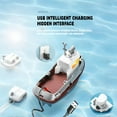 thumbnail image 5 of 1/144 Scale Mini RC Tugboat, 2.4GHz RC Electric Yacht with Lights, Waterproof Remote Control Boat for Rivers Pools (A), 5 of 8