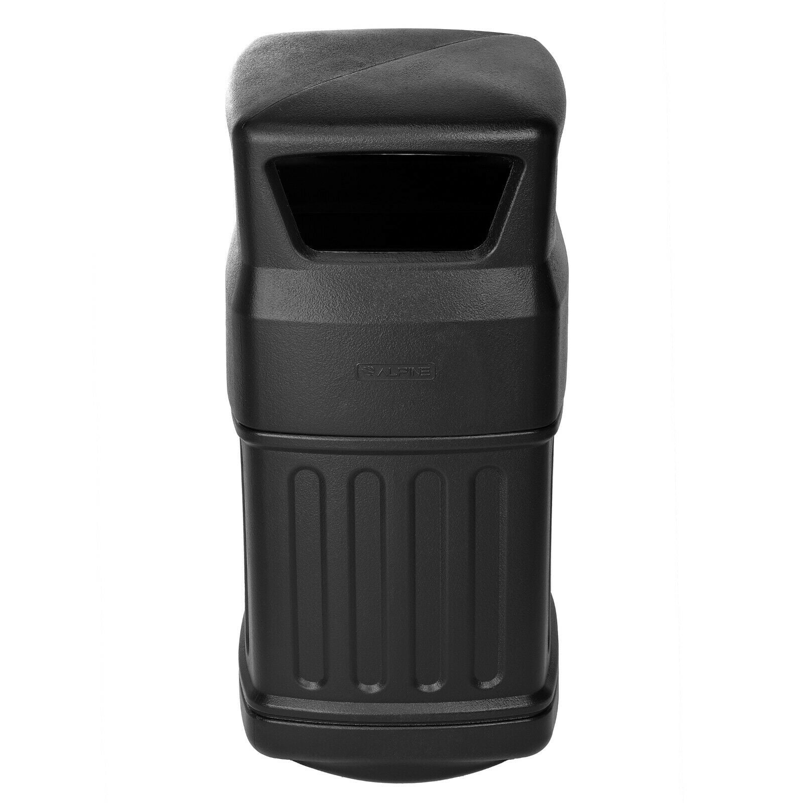 Alpine Plastic Indoor Outdoor Trash Can With Open Dome Top Lid 16