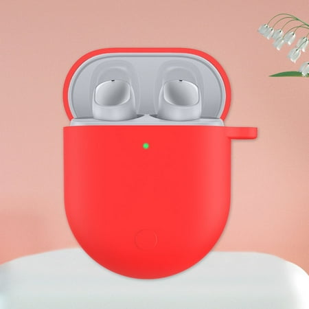 

HLONK Protective Cover Dust-proof Non-fading Bluetooth Earphone Resilient Protective Skin with Buckle for Redmi AirDots 3 Pro