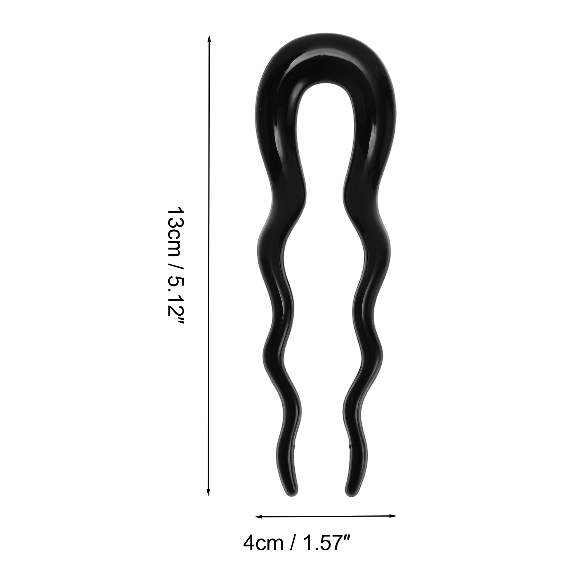 Unique Bargains U-shaped Hair Pin 5.12"x1.57" 1 Pc Black