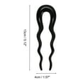 thumbnail image 4 of Unique Bargains 1 Pc Hair Pin U-shaped Hair Accessories 5.12"x1.57" Black, 4 of 5