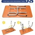 thumbnail image 6 of 1-Pack 36-Inch Foldable Dog Grooming Table for Home Bathing – Black Metal with Adjustable Arm/Noose/Tray, 6 of 10