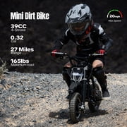 Aoemoe Kids Dirt Bike, Perfect Starter Gas Dirt Bike for adventure,Sturdy 40cc dirt bike for Beginner 45×24×16in,4-Stroke,BLACK