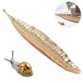 thumbnail image 2 of Juego de soporte de incienso de hojas grandes con bonito caracol, quemador de cenizas dorado para decoración del hogar Fokelyi 223054-1, 2 of 8