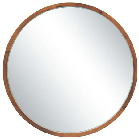 Mirrorize Canada IMP6764CT 30 in. D Round Mirror  Walnut