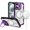 Purple, variant on For iPhone 16 6.1inch Case Rugged Magnetic Circle Lens Stand + Tempered Glass