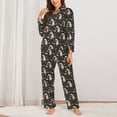 thumbnail image 2 of Balery Cute Alpaca Pattern Pajama Sets for Women Long Sleeve 2 Piece Sleepwear Loungewear Sets Soft PJ's with Pockets Long Sleeve Comfy Pj Sets-XX-Large, 2 of 7
