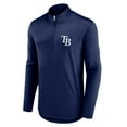 thumbnail image 2 of Men's Fanatics Navy Tampa Bay Rays Quarterback Quarter-Zip Top, 2 of 3