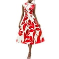 thumbnail image 1 of Vestido de Chaqueta para Mujeres Vestido Largo de Impresión sin Mangas, Elástico Transpirable para el Uso Diario, 1 of 8