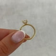 thumbnail image 3 of solitaire jewels 1.35CT Dainty Oval Moissanite Hidden Halo Engagement Ring For Women, 14K Yellow Gold, 3 of 7