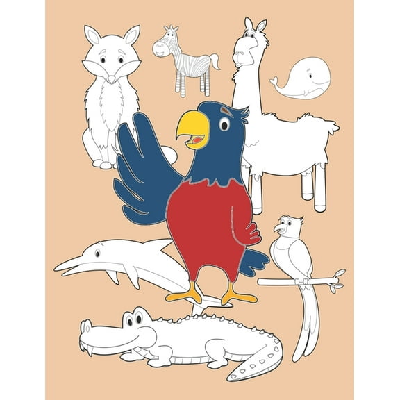 Ausmalbuch Tiere fÃ¼r Kinder ab 2: Malbuch / Kritzelmalbuch mit vielen sÃ¼Ãen Tieren zum ausmalen fÃ¼r die Kids, (Paperback)