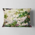 thumbnail image 2 of Designart Beautiful Blooming White Flowers - Floral Throw Pillow - 12x20, 2 of 5