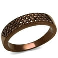 thumbnail image 1 of Women IP Coffee Light Brass Ring with AAA Grade CZ in Light Coffee - Size 7, 1 of 1