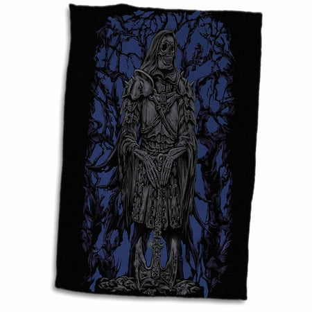 Warriors Axe - 3dRose The Reaper - dark gothic skull warrior with axe and armour - Towel, 15 by 22-inch