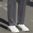 thumbnail image 4 of BRGZLK Men's Suit Long Pants Elastic Loose Wide Leg Work Clothes Long Pants Classic Version Flat Head Golf Pants Formal Business Wear Casual Pants Professional Modern Version, 4 of 7