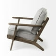 thumbnail image 3 of Mercana Olympus VI Frost Gray Fabric Wrapped Honey Wooden Frame Accent Chair, 3 of 7