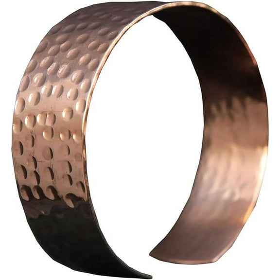 Daddy Shoppe Solid Uncoated Copper Cuff Bracelet For Arthritis Handmade Jewelry For Unisex
