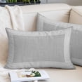 thumbnail image 2 of Grey Retro Greek Key Lumar Pillow Covers, Geometric Greece Ancient Rustic Soft Breathable Throw Pillow Cases with Invisible Zipper, Decorative Pillowcase Pillows Protectors for Sofa Bed Chair 16"x24", 2 of 9