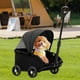 thumbnail image 1 of Cochecito para mascotas, carrito para mascotas, transportador para perros al libre, ligero, para perros y gatos, 4 ruedas, plegable para animales negro, 1 of 8