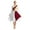 Burgundy&White, variant on Haitryli Women Metallic Lyrical Dance Dress Liturgical Praise Tunic and Overlay Burgundy&White S