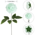 thumbnail image 3 of 30pcs Baby Blue Roses Foam Flowers Artificial Roses with Stems, Fake Roses with Fake Flowers for DIY Wedding Bouquets Baby Shower Centerpieces Floral Party Home Décor (Light Blue), 3 of 5