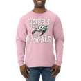 thumbnail image 2 of Wild Bobby Respect The Locals Save Our Oceans Turtle Animal Lover Men Long Sleeve Shirt, Light Pink, X-Large, 2 of 6
