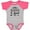 Baseball Heather and Hot Pink, variant on Inktastic Blessed and Loved Baby Girl Girls Baby Bodysuit