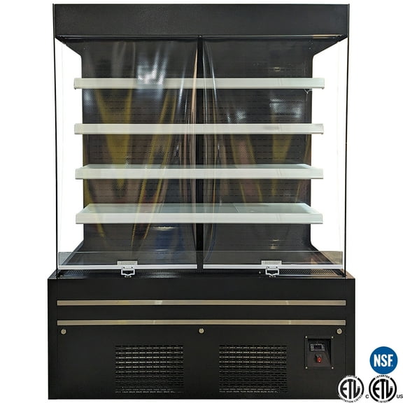 60 in. Commercial Open Air Merchandiser Refrigerator Cooler 34 Cu.Ft. Grab and Go Vertical Display Cooler ETL NSF