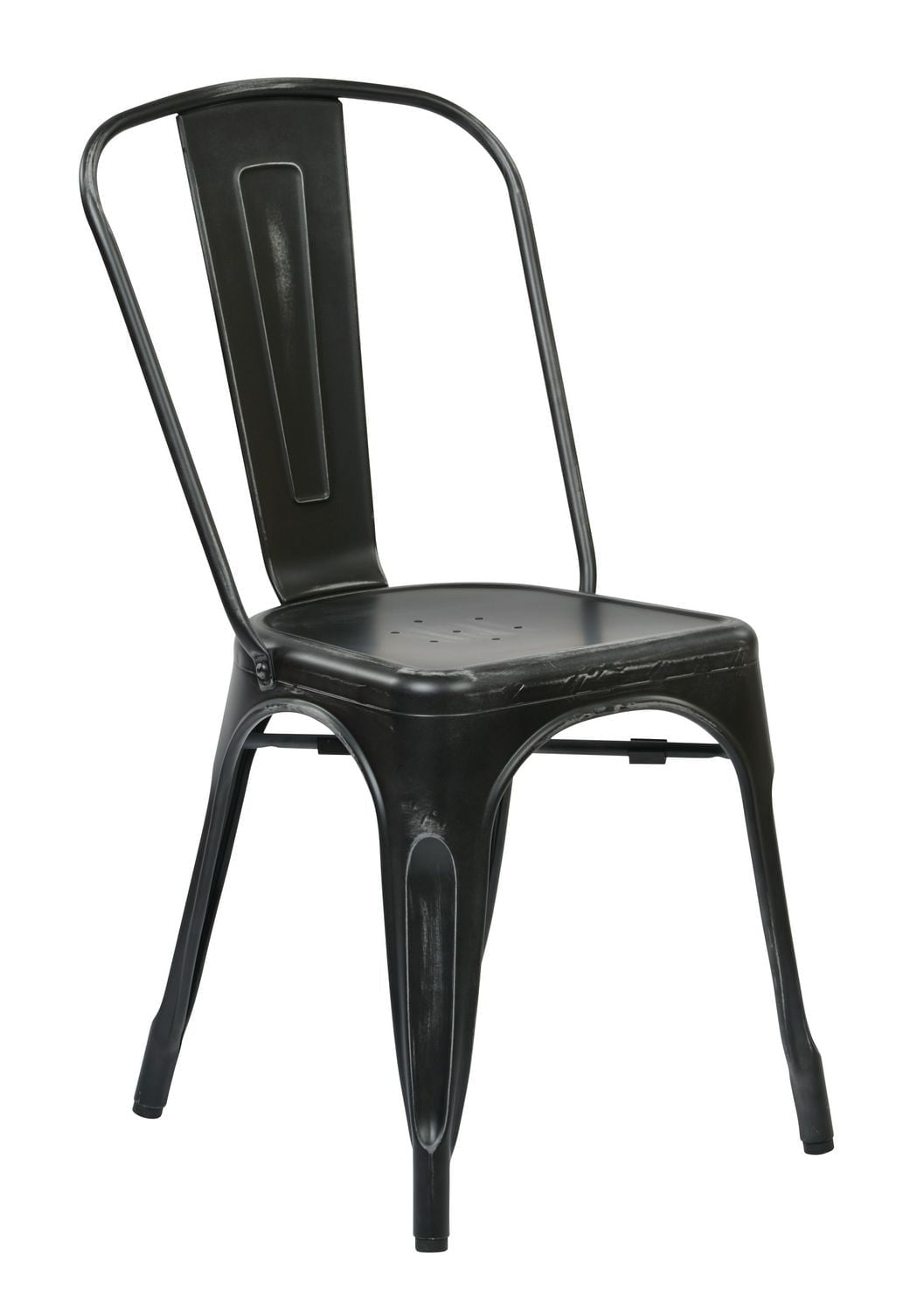 Chaise de salle à manger Bristow d’OSP Designs en métal en fini noir antique