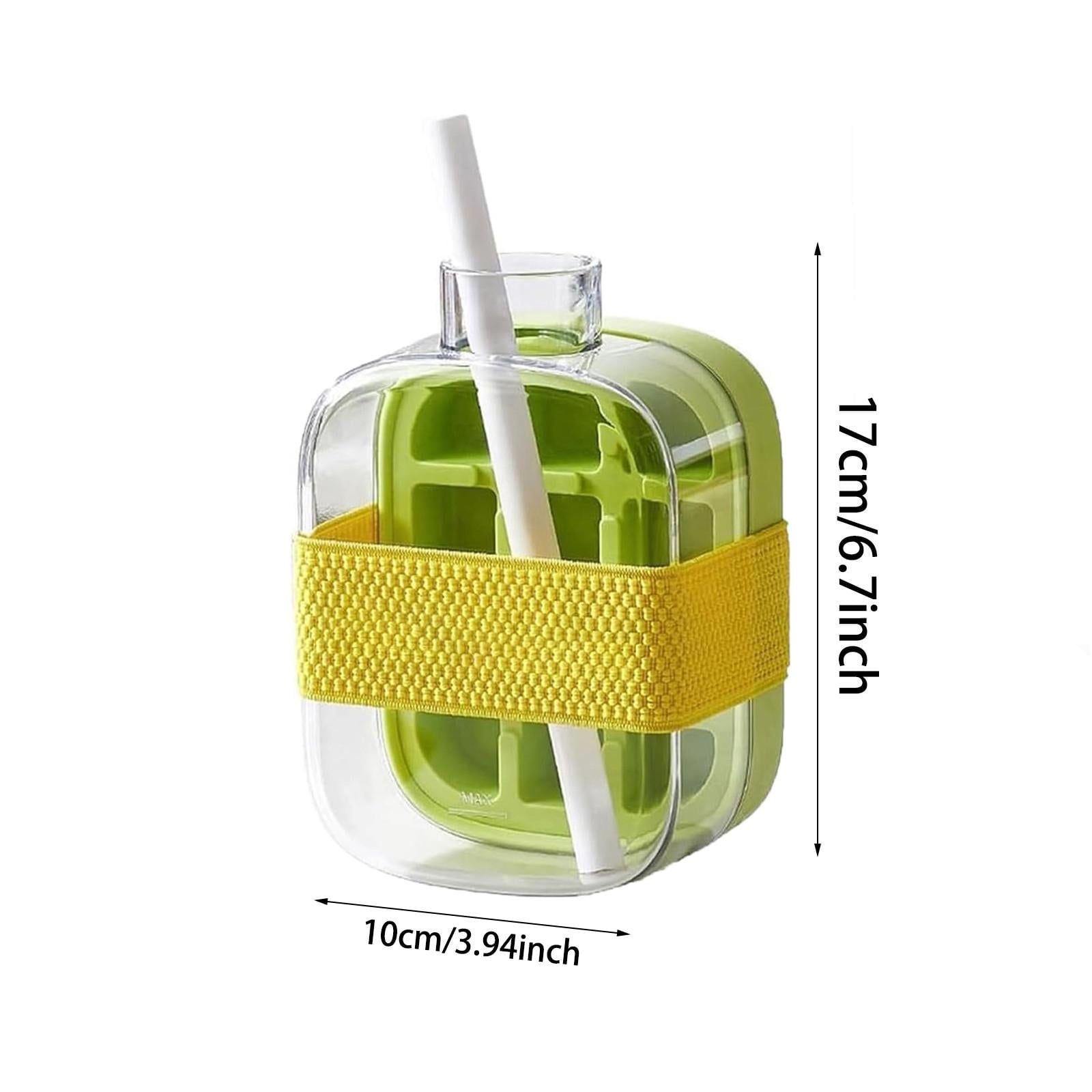 Mold Water Bottle - 500ml with Straw, Green, Includes Tie Strap for Easy Carrying, Perfect for Home, Office, Travel - Reusable Ice Maker Bottle for Chilled Drinks, BPA Free, Leak Proof