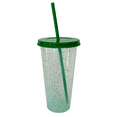 thumbnail image 4 of 15 vasos glitter con tapa y popote 710 mL reusables, 4 of 5