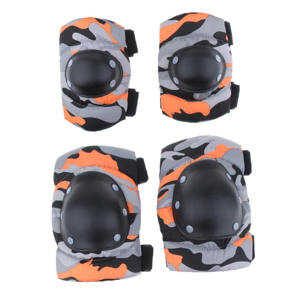 1 Piece Adult Elbow Knee Pads for Roller Skating Scooter Skateboard Climbing Cycling Accessory Orange L