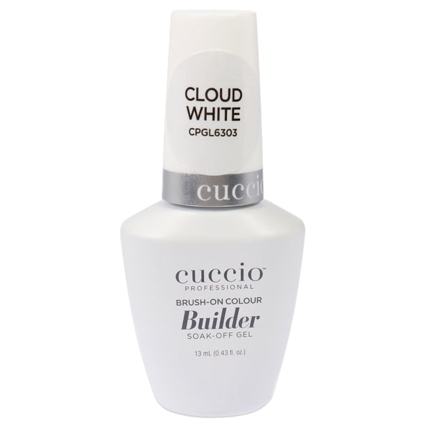 Esmalte de uñas Cuccio Pro Brush-On Color Builder Soak Off Gel Blanco nube 0.43 oz