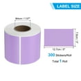 thumbnail image 2 of Uxcell Colored Thermal Labels Color Direct Thermal Printer Sticker Label Rectangle Adhesive Paper Sticker Roll Light Purple 5x3 Inch, 2 of 6