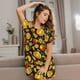 thumbnail image 3 of Fotbe Tangerine Bata de Dormir para Mujer con Estampado, Camisón de Algodón de Manga Corta, Ropa de Dormir Casual, 3 of 6