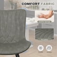 thumbnail image 3 of Hawsaiy Dining Chairs Set of 6,Modern Armless PU Leather Accent Chairs with Sturdy Metal Legs for Dining Room,Living Room,Gray, 3 of 6