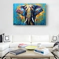 thumbnail image 3 of Elephant Canvas Wall Artwork for Bedroom Poster Prints Painting Hanging Giclee Artwork Contemporary Home Decor Kitchen Canvas Pictures, 3 of 6