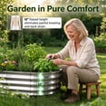 thumbnail image 6 of HGD Raised Garden Bed Kit Oval Galvanized Metal Outdoor Planter (4 Pcs) 4 x 2 x 1 ft, 6 of 10