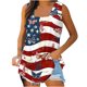 thumbnail image 2 of Puntoco Camisetas básicas sin mangas para mujer Camiseta sin mangas con cuello estampado del Día de la Independencia para mujer Camiseta holgada sin mangas, 2 of 5