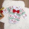 thumbnail image 6 of Douhoow 0-18m Baby Boy Christmas Romper Polka Dot Bow Decoration Short Sleeve Jumpsuit, 6 of 9
