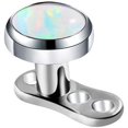 thumbnail image 7 of 14G Opal Dermal Anchor Top with Base G23 Titanium Internally Threaded Microdermals Body Piercings Studs Surface Skin Piercing Body Jewelry for Women Men, 7 of 7