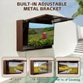 thumbnail image 4 of Outdoor TV Hard Cover, Solid Wood Weatherproof TV Enclosure w/ Wall Mounting Bracket , 600D Oxford Outdoor TV Cover (Fits 32-55 Inches), Walmut, 4 of 7