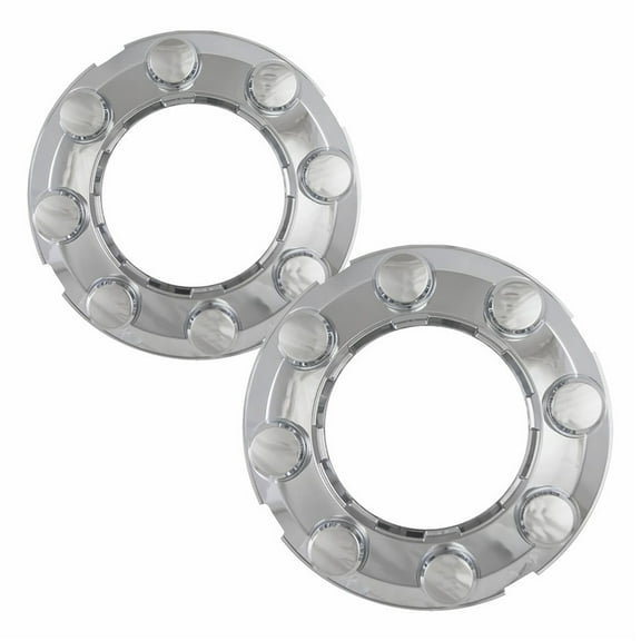 Fuel Rider Set of 2 Chrome ABS Center Caps Compatible with 2005-2009 Ford F-250 Super Duty, 2005-2009 Ford F-350 Super Duty Front Pair Only, 4Wd
