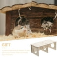 thumbnail image 4 of 1Set Wooden Hamster House Multi Room Design Yellow For Small Pets Indoor Use 8.25X4.32X0.79in, 4 of 8