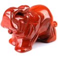 thumbnail image 1 of Escultura QINJIEJIE Elefante de jaspe rojo 3,8x3x2 cm 30g, 1 of 6