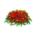 thumbnail image 2 of Roiihwy Memorial Day Decor Artificial Satin Saddle Flower, Tombstone Decoration, Cemetery Grave Memorial Flower, 23.6in Red, 2 of 7