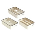 thumbnail image 2 of Linnome Underwear Storage Box 3 Partition Compartment Clear Lid Plastic Sock Bra Panties Drawer Organizer Wardrobe Closet Intimates Sorting Container, 2 of 6