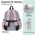 thumbnail image 5 of Unicorn Flamingo Pattern Backpack for School,Schoolbag with Adjustable Shoulder Straps & Padded Back,13.4"x11"x4.7", 5 of 6